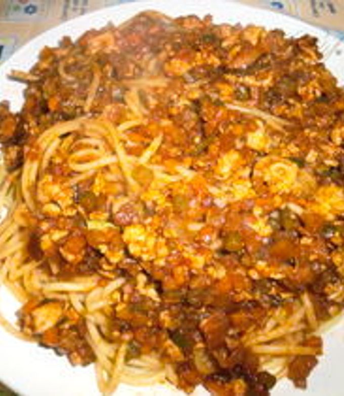 鶏ミンチ・野菜たっぷりなボロネーゼパスタ-レシピのメイン写真