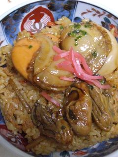 牡蠣・帆立の炊き込み丼-レシピのメイン写真