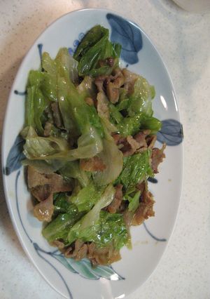 ♪簡単♪豚肉とレタスのシャキシャキ炒め-レシピのメイン写真