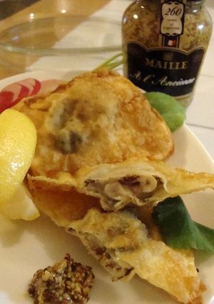 ✿ 牡蠣と粒マスタードの揚げワンタン✿-レシピのメイン写真