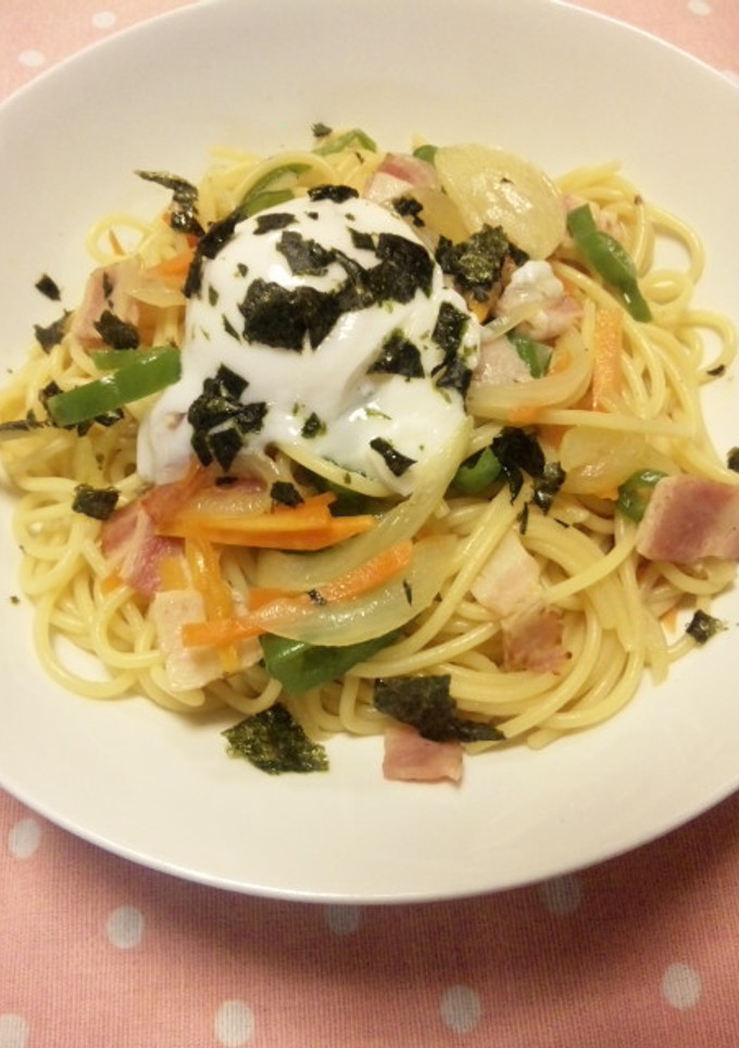 本みりんが隠し味★卵のせのせ和風パスタ-レシピのメイン写真