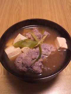 イカゲソ団子のお味噌汁-レシピのメイン写真