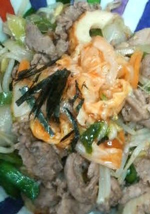 肉野菜のｷﾑﾁのせ-レシピのメイン写真