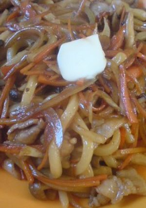 ガーリック醤油バター★焼きうどん-レシピのメイン写真
