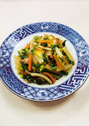 大根の葉で中華風炒め-レシピのメイン写真
