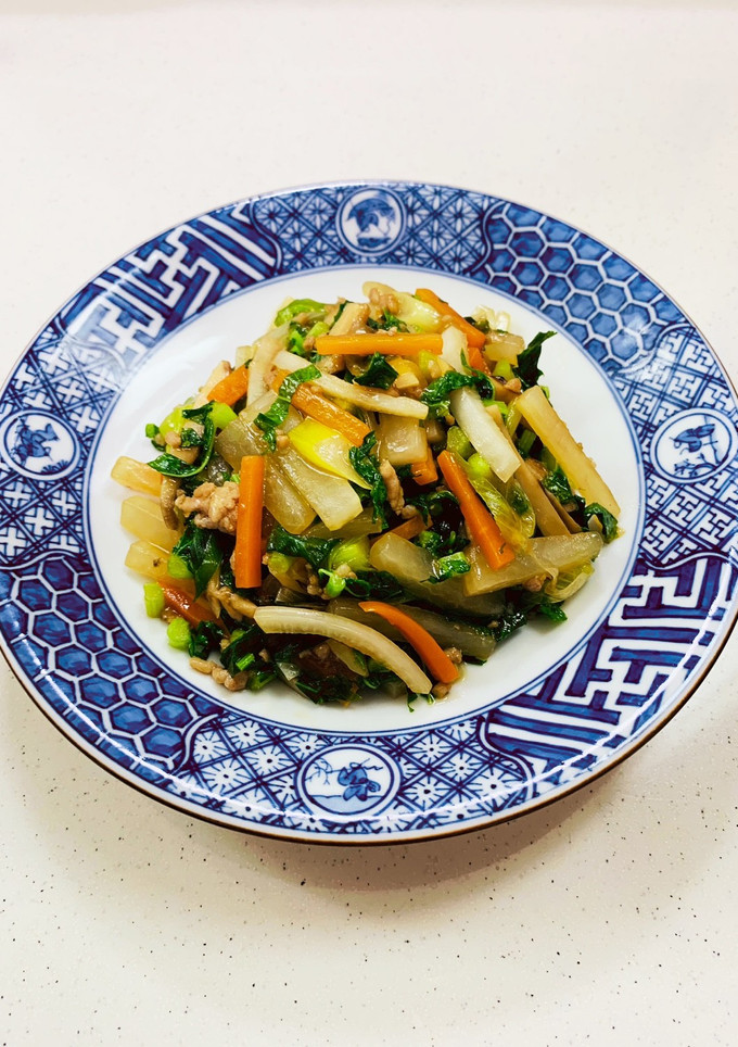 大根の葉で中華風炒め-レシピのメイン写真