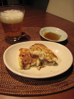 ポン酢で食べるチーズ入りお好み焼き-レシピのメイン写真