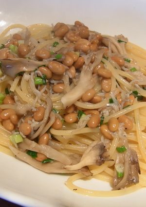 納豆としらすのスパゲッティー-レシピのメイン写真