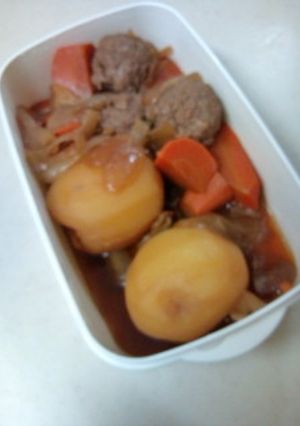 炊飯器で♪肉団子の肉じゃが。-レシピのメイン写真