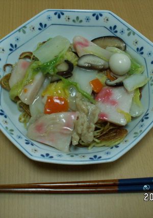 日本ハム　中華名菜でかた焼きそば-レシピのメイン写真