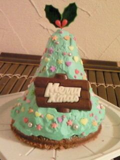 クリスマスツリー立体ケーキ♪-レシピのメイン写真