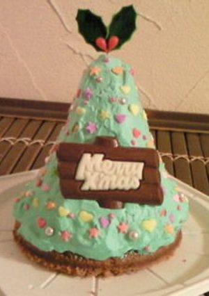 クリスマスツリー立体ケーキ♪-レシピのメイン写真