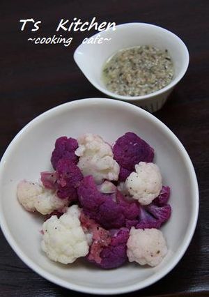 紫カリフラワーのアンチョビサラダ-レシピのメイン写真