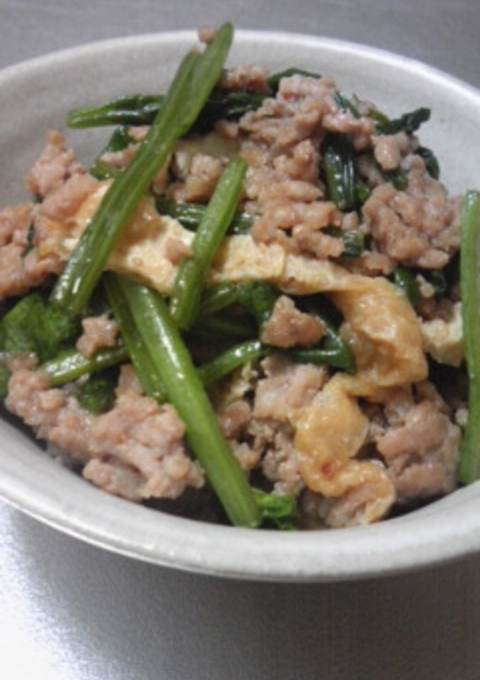 ほうれん草とひき肉の煮浸し-レシピのメイン写真