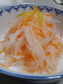 大根の酢物、ゆずを入れて香り美味しい~-レシピのメイン写真