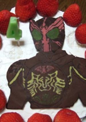 仮面ライダーオーズ♪ケーキ♪誕生日-レシピのメイン写真