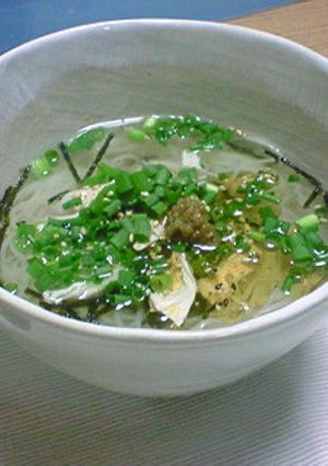 ランチや夜食に くせになる温そうめん-レシピのメイン写真