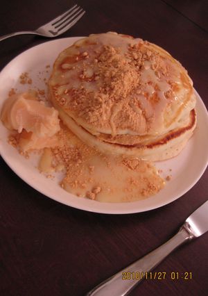 きな粉と練乳のホットケーキ(パンケーキ)-レシピのメイン写真