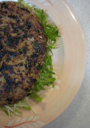 にら入りビッグハンバーグ-レシピのメイン写真