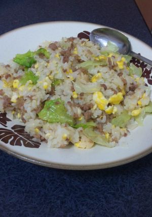 簡単うまぁ〜!!肉味噌ﾚﾀｽ炒飯♪-レシピのメイン写真