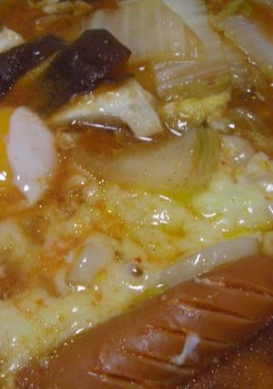 プデチゲ風うどん-レシピのメイン写真