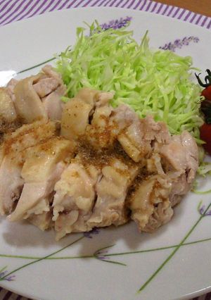 ヘルシーで美味しい！鶏の茹で刺身♪-レシピのメイン写真
