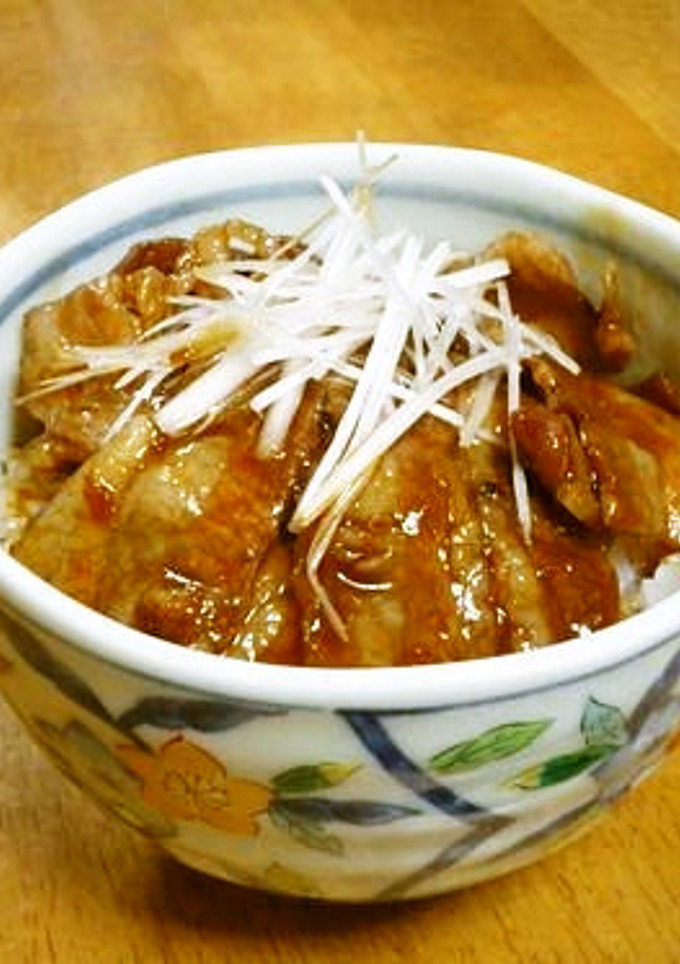 レンジde豚ばら薄切り肉の角煮丼風-レシピのメイン写真