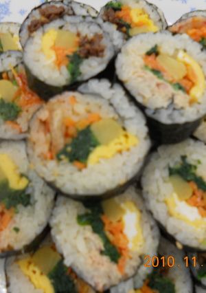 韓国のり巻き　キンパップ-レシピのメイン写真
