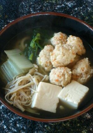 鶏だんご鍋-レシピのメイン写真
