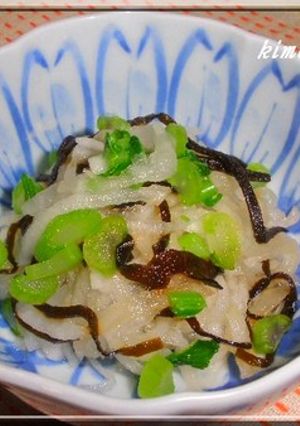 葉もいっしょに♪大根の塩昆布あえ-レシピのメイン写真