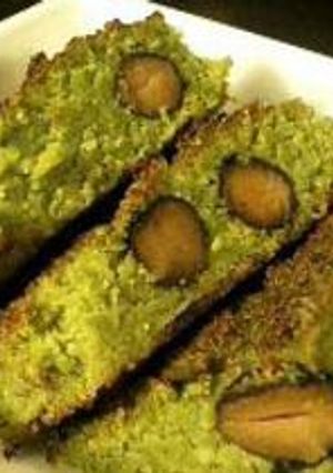 簡単♪おから×大麦若葉×黒豆の和ケーキ♪-レシピのメイン写真
