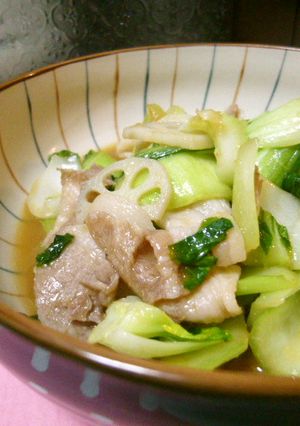 青梗菜とれんこんのオイスター炒め-レシピのメイン写真