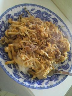 ひとりランチ☆豚もやし炒め丼-レシピのメイン写真