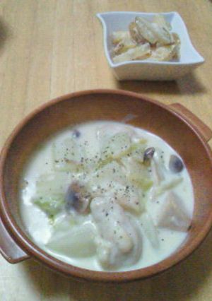 白菜とチキンときのこのクリーム煮-レシピのメイン写真