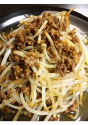 ひき肉ともやしの甜麺醤炒め-レシピのメイン写真