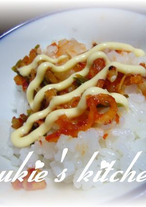 ご飯にキムチマヨのっけただけ〰By息子-レシピのメイン写真
