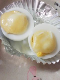 お弁当に♪ゆで卵のからしマヨ焼き-レシピのメイン写真