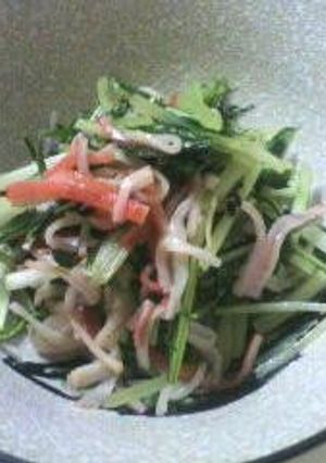 簡単！かにかま水菜-レシピのメイン写真