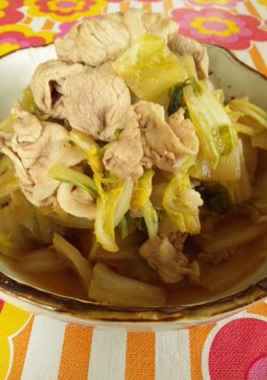 簡単！白菜と豚肉のニンニク煮込み-レシピのメイン写真