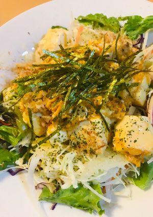 ミニ豆腐＆生姜の玉子焼き／サラダ-レシピのメイン写真