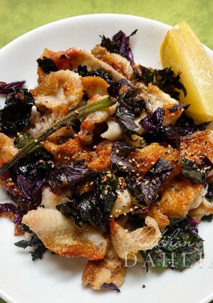 【鶏皮狂!】赤紫蘇ガーリック焼き🐓さっぱり系🌿❤️🔥-レシピのメイン写真