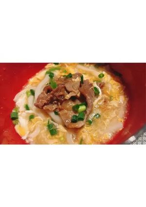 お腹に優しい♪肉玉あんかけうどん-レシピのメイン写真
