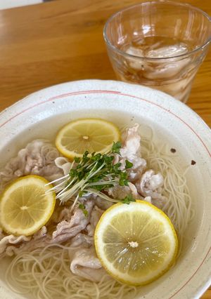 パパっと冷製豚しゃぶレモン素麺！-レシピのメイン写真
