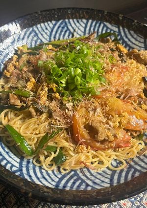 ニラ玉トマトソーミンチャンプルー-レシピのメイン写真
