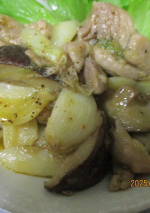 発芽ニンニクと鶏もも肉の塩炒め😋-レシピのメイン写真