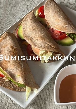餃子の肉ダネ余ったらトルティーヤ-レシピのメイン写真