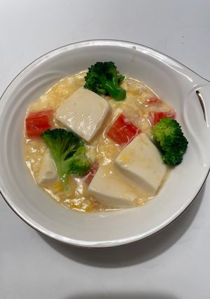 豆腐とかま玉餡かけ-レシピのメイン写真