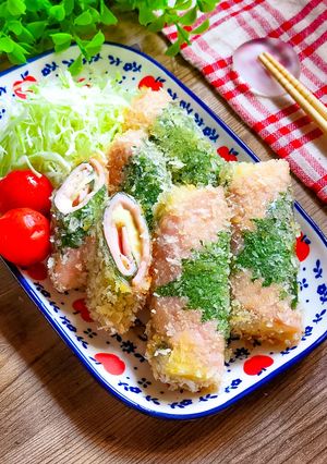 サクうま！大葉チーズのロールハムカツ-レシピのメイン写真