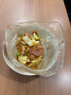 湯煎でつくる蒸しやきそば-レシピのメイン写真