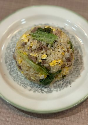我が家の定番　豚とレタスのガーリック炒飯-レシピのメイン写真